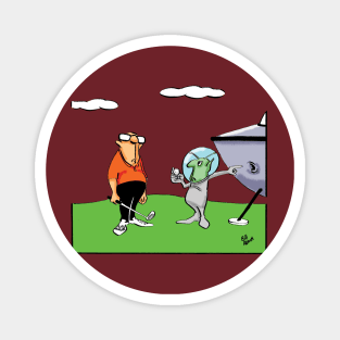 Funny Spectickles Alien Golf Cartoon Humor Magnet